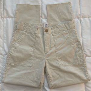 Light Beige Girlfriend Khaki Fatigue Pants From Gap